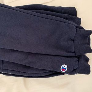 navy champion hoodie